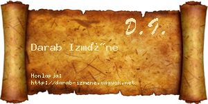 Darab Izméne névjegykártya